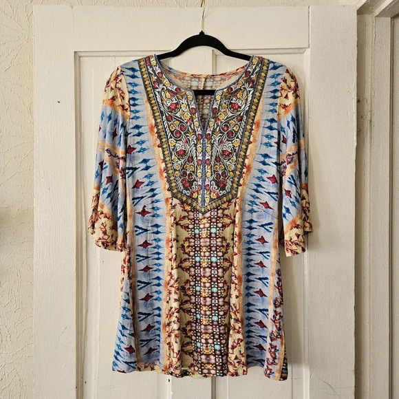 Soft Surroundings Tops - Soft Surroundings FiFi Embroidered Top Women's Size XS, 3/4 Bell Sleeves, Boho